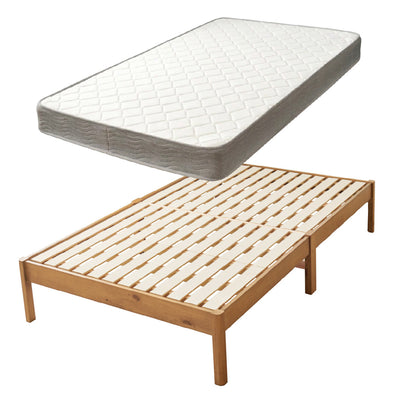 マットレス付きベッド セミダブル ボンネルコイルマットレス 3分組立 ベッド