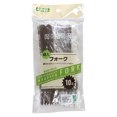 バイオマスフォーク 10本 使い捨て