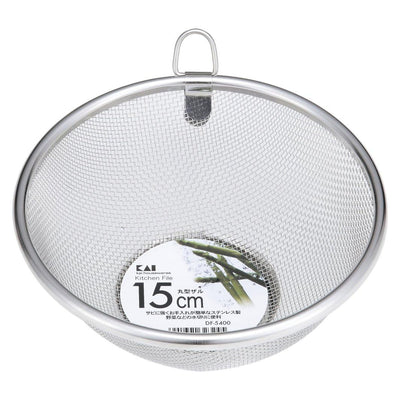 ザル 15cm ステンレス製 丸型ザル 貝印