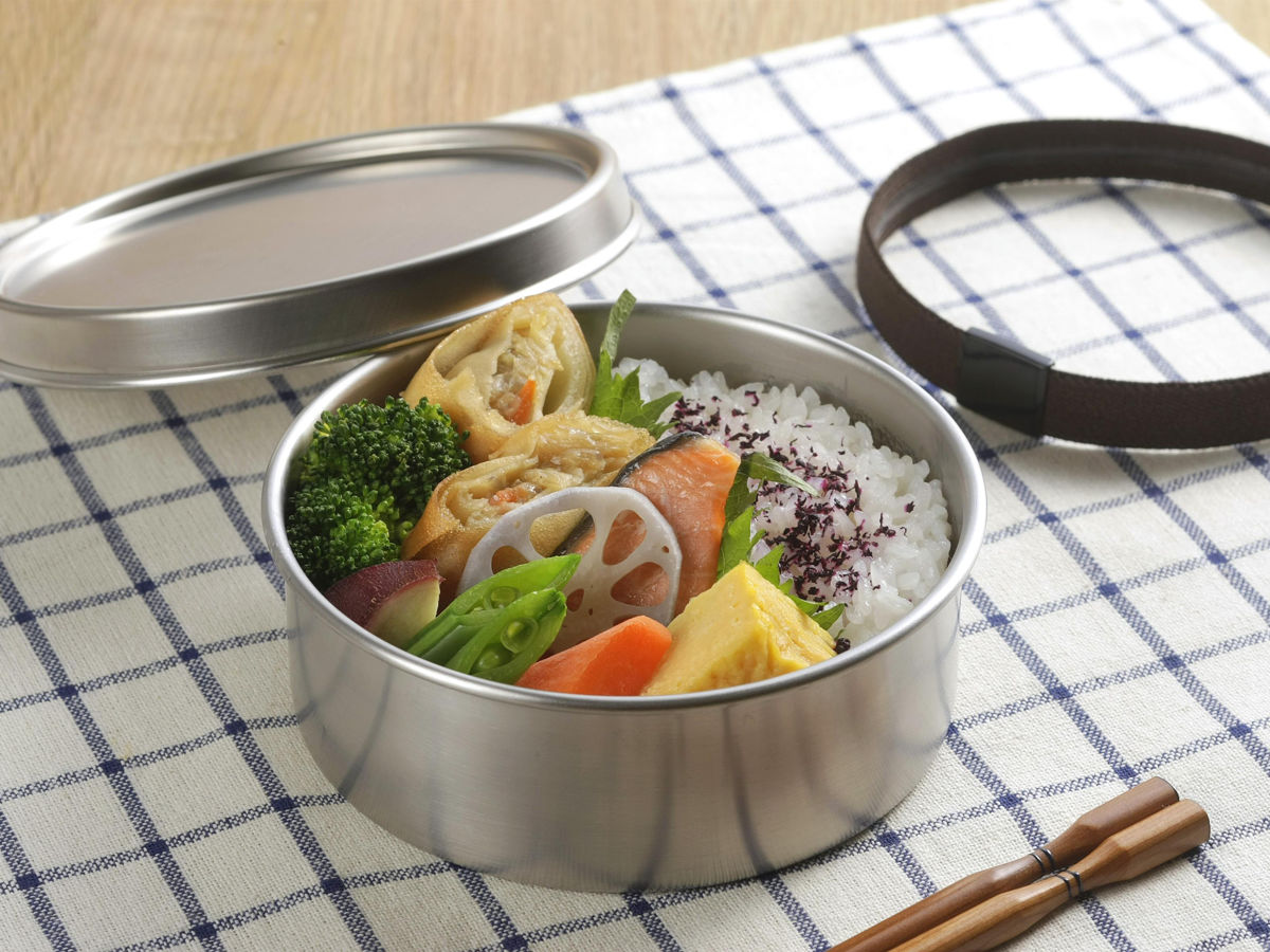 ランチボックス 500ml TSUBAME ステンレス 丸型 弁当箱 M 日本製