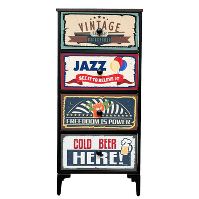チェスト 幅45cm 4段 4杯 アメリカン 完成品
