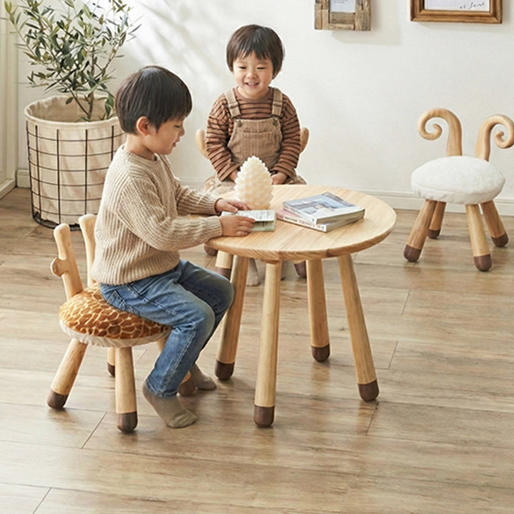 子ども用テーブル 直径50cm 円形 アニマルキッズテーブル – ハウジー