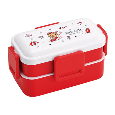 弁当箱 600ml 2段ふわっと弁当箱 ハローキティ Summer Days