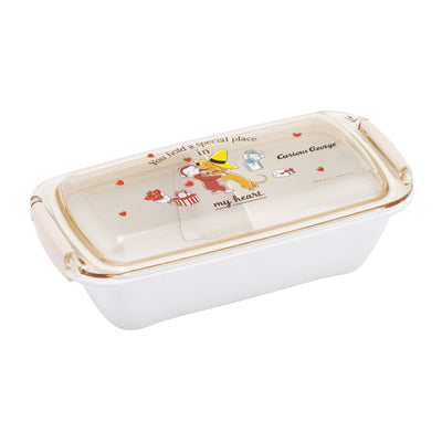弁当箱 1段 530ml ふわっとタイトランチボックス おさるのジョージ 85周年