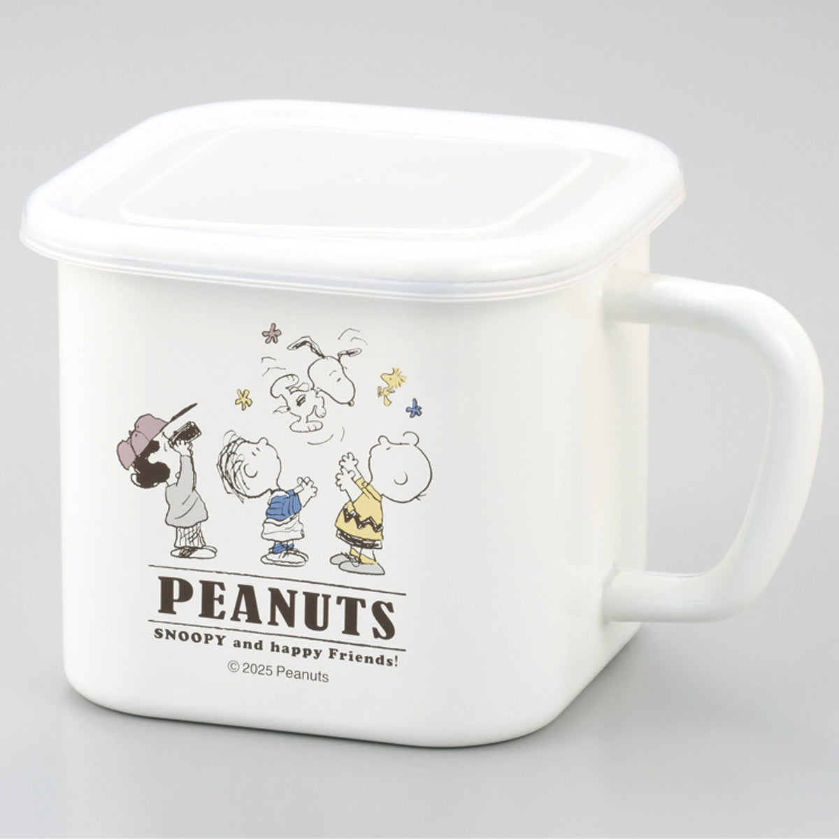 保存容器 スヌーピー ホーロー マルチ スクエアポット 味噌ポット