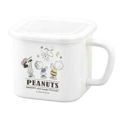 保存容器 スヌーピー ホーロー マルチ スクエアポット 味噌ポット