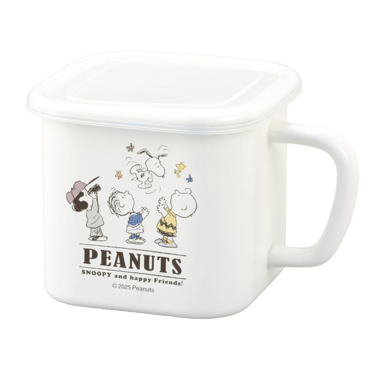 保存容器 スヌーピー ホーロー マルチ スクエアポット 味噌ポット