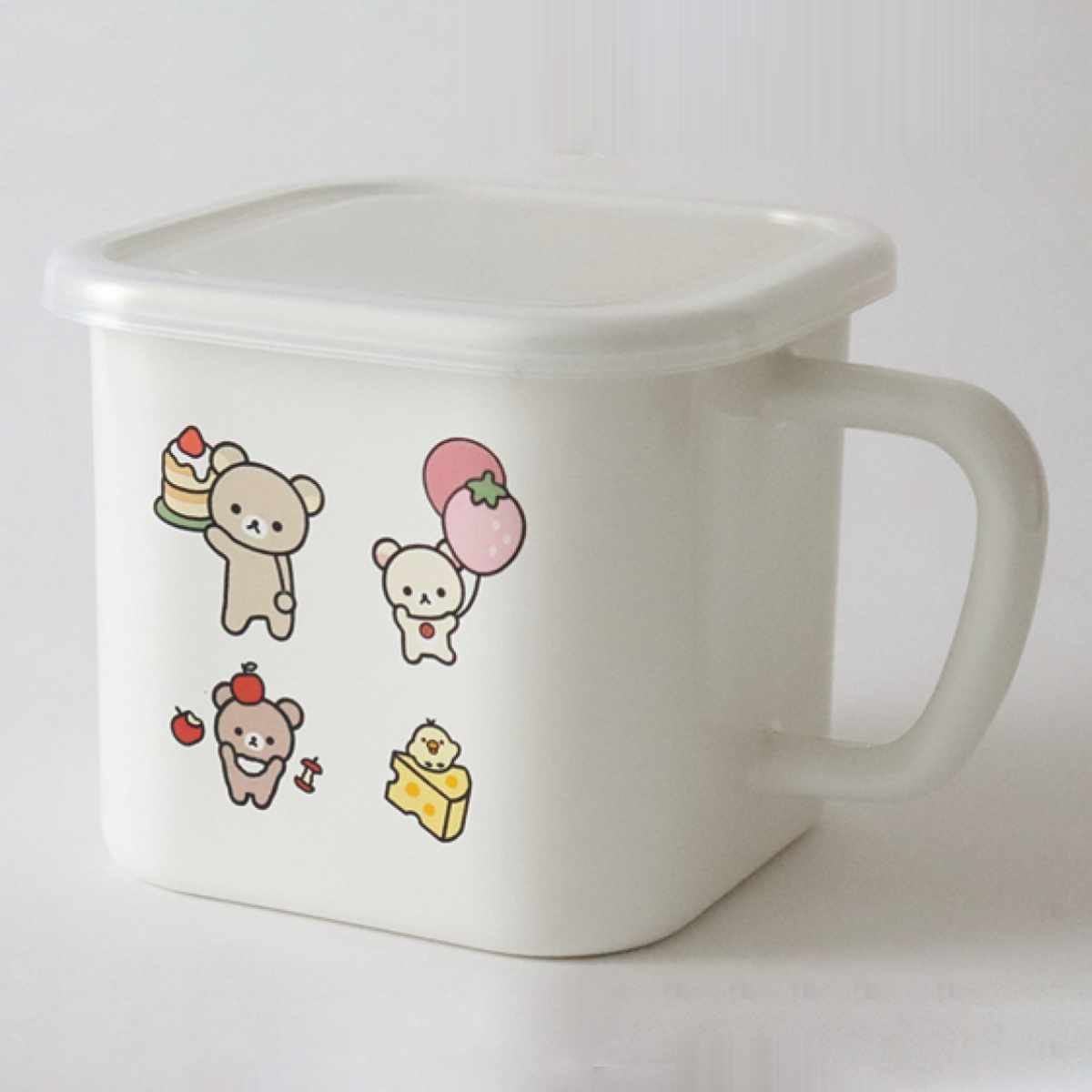 保存容器 リラックマ ホーロー マルチ スクエアポット 味噌ポット
