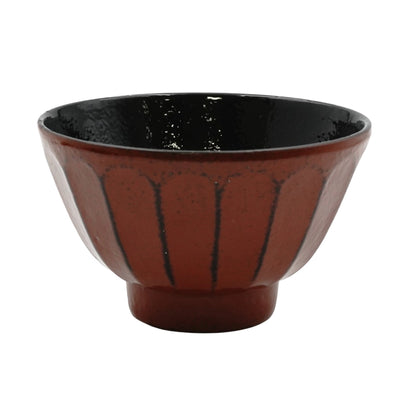 茶碗 しのぎ碗 赤