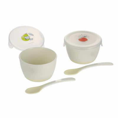 ベビー食器セット ピーナッツ コレクション 離乳食小分けカップセット フタ スプーン付