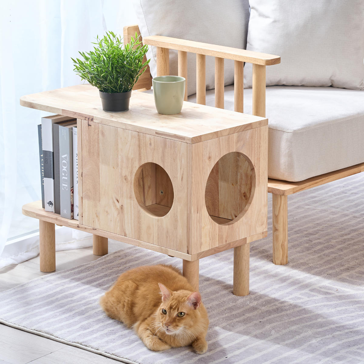 キャットハウス 収納 サイドテーブル 高さ50cm キャットキューブ