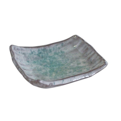 皿 青釉 角千代口