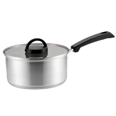 片手鍋 18cm IH対応 ガラス蓋付き ルミール 3層底
