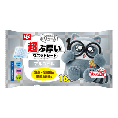 ウェットシート まんてん君超ぶ厚いウエットシート アルコール 16枚