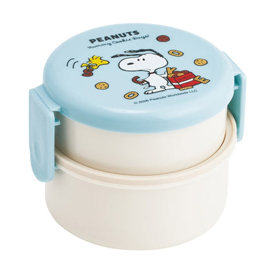 お弁当箱 弁当箱 2段 500ml 丸型ランチボックス2段 スヌーピー クッキー