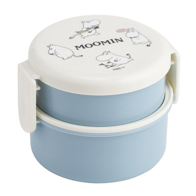 お弁当箱 弁当箱 2段 500ml 丸型ランチボックス2段 ムーミンユニークフェイス