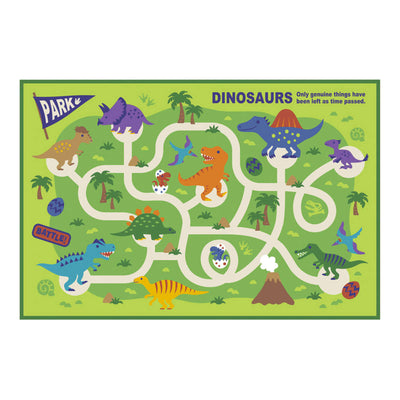 レジャーシート 子供 一人用 60×90cm Sサイズ ディノサウルス 迷路柄