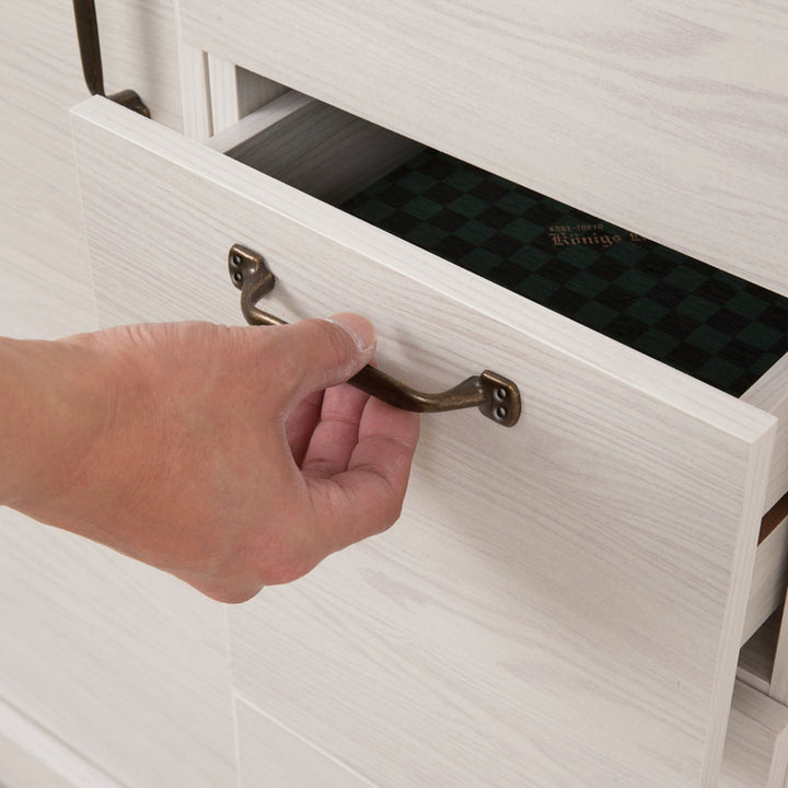 カウンター下収納チェスト幅30cm4段北欧風引出し