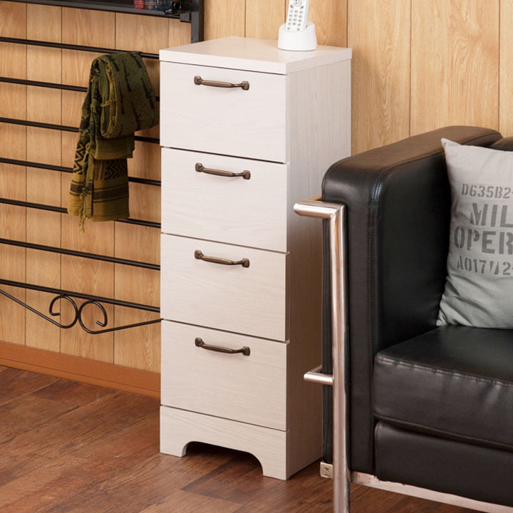 カウンター下収納チェスト幅30cm4段北欧風引出し