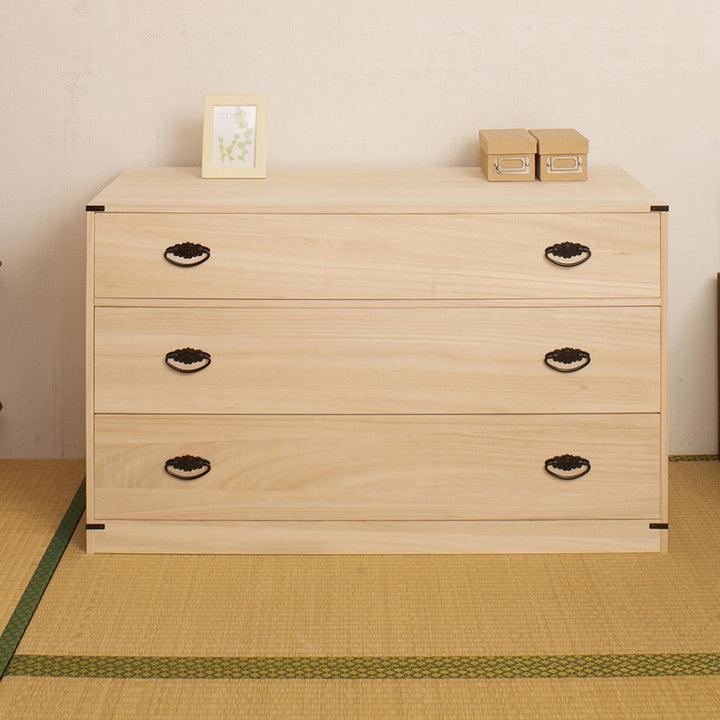 桐タンス幅99.5cm3段台輪あり着物用日本製