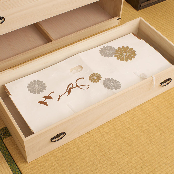 桐タンス幅99.5cm3段台輪あり着物用日本製