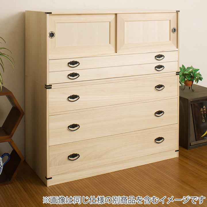 桐タンス幅99.5cm3段台輪あり着物用日本製