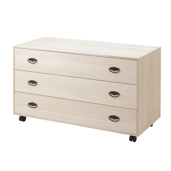 桐タンス幅99.5cm3段総桐日本製キャスター付