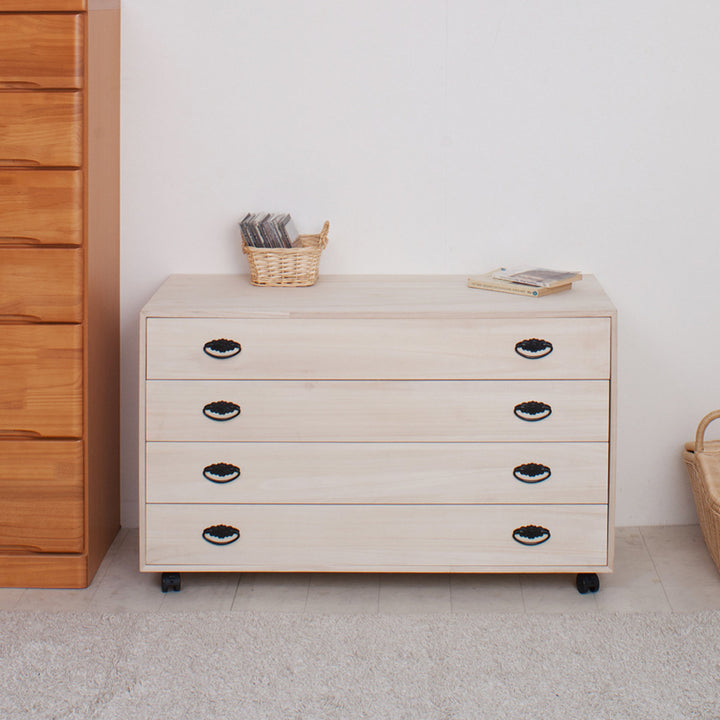 桐タンス幅99.5cm4段総桐日本製キャスター付