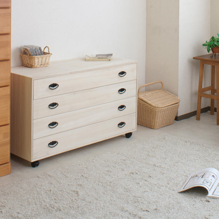 桐タンス幅99.5cm4段総桐日本製キャスター付