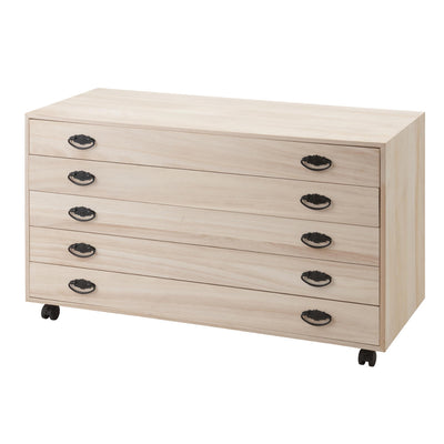 桐タンス 幅99.5cm 5段 総桐 日本製 キャスター付