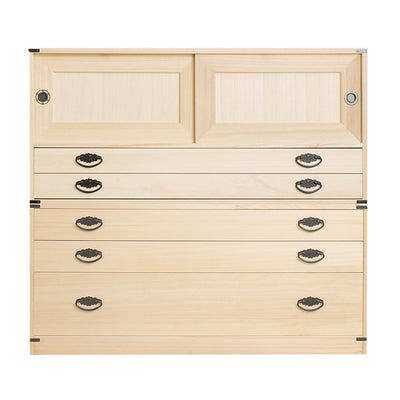 桐タンス 5段 引き戸タイプ 着物用 幅99 高さ90cm