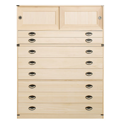 桐タンス 8段 引き戸タイプ 着物用 幅99 高さ129cm