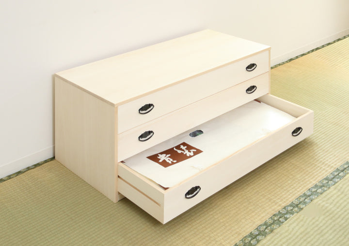 桐タンス幅98.5cm3段引出し完成品日本製