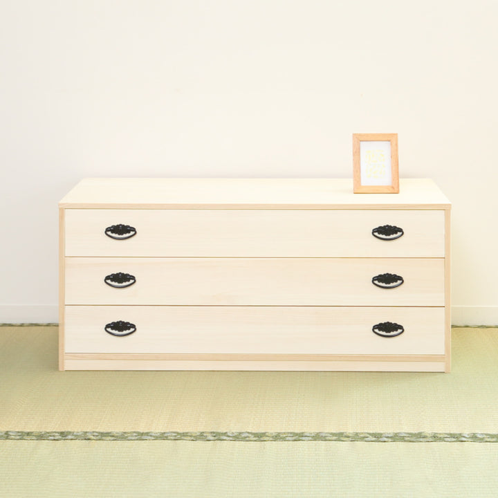 桐タンス幅98.5cm3段引出し完成品日本製