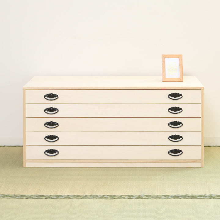 桐タンス幅98.5cm5段引出し完成品日本製