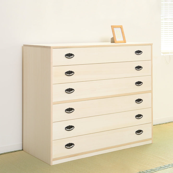 桐タンス幅98.5cm6段引出し完成品日本製