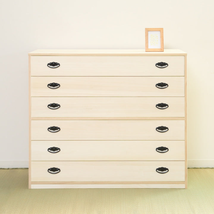 桐タンス幅98.5cm6段引出し完成品日本製