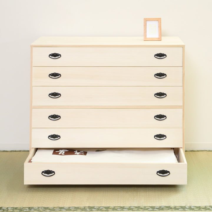 桐タンス幅98.5cm6段引出し完成品日本製
