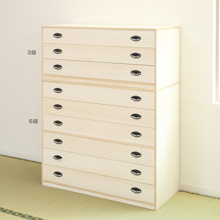 桐タンス幅98.5cm6段引出し完成品日本製