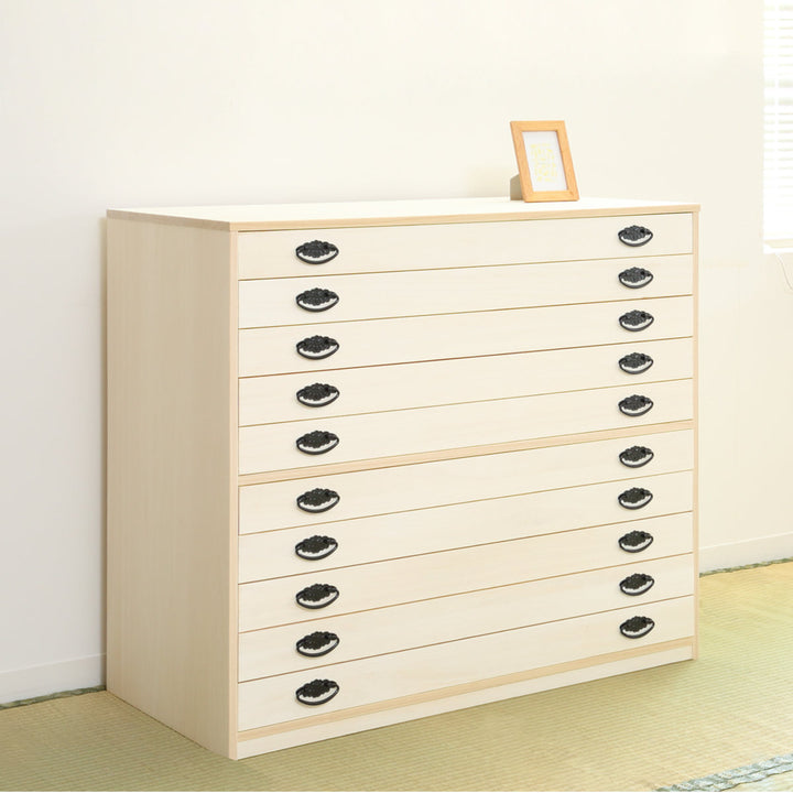 桐タンス幅98.5cm10段引出し完成品日本製