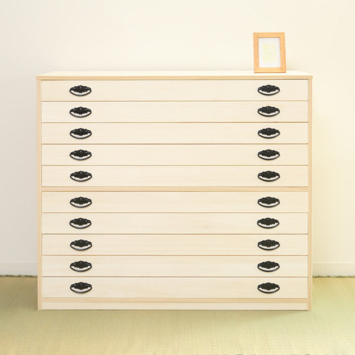 桐タンス幅98.5cm10段引出し完成品日本製