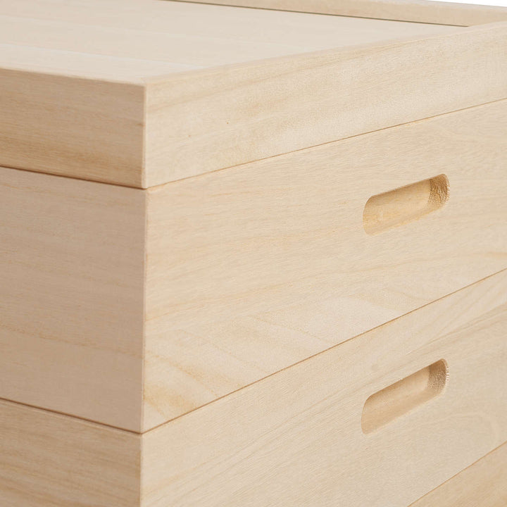 桐衣装ケース4段キャスター付日本製高さ55cm