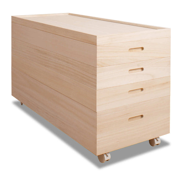 桐衣装ケース4段キャスター付日本製高さ55cm