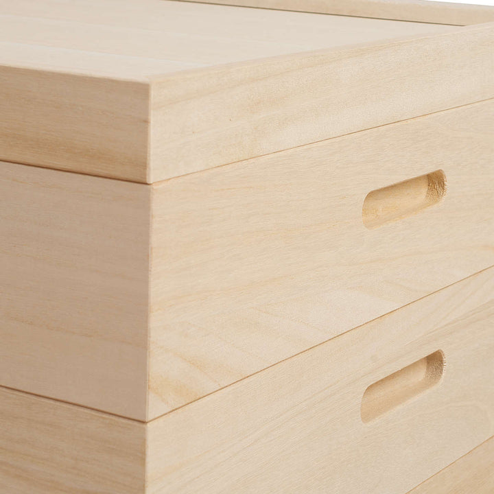 桐衣装ケース4段キャスター付日本製高さ64cm