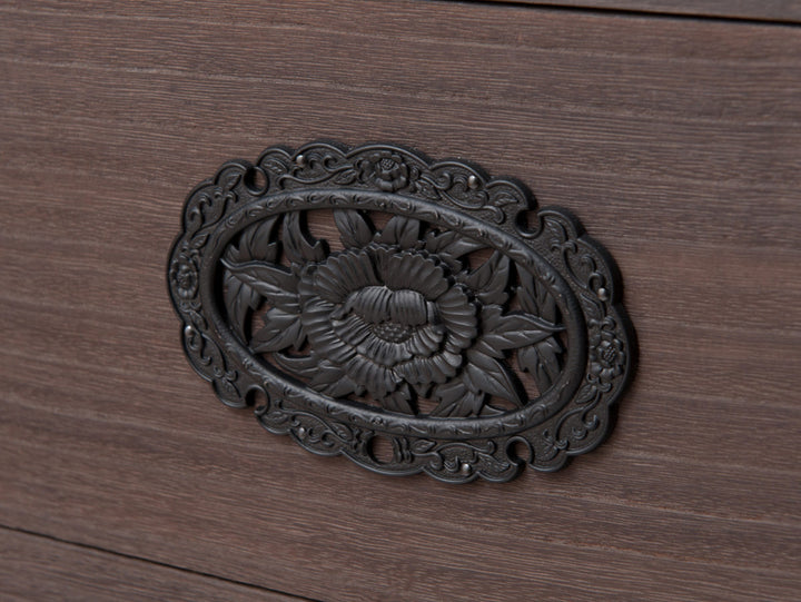 焼桐タンス5段民芸調桐箪笥日本製幅100cm