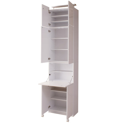 突っ張り 壁面収納 デスクタイプ キャビネット 幅60cm 耐震 日本製