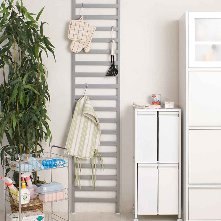 突っ張りラックパーテーション幅40cmシルバー