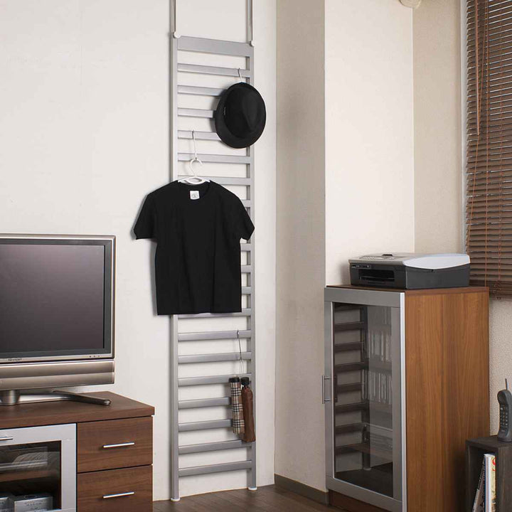 突っ張りラックパーテーション幅40cmシルバー