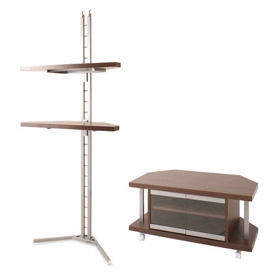 セット品 テレビ台 幅90cm 突っ張り コーナーラック 2段 日本製