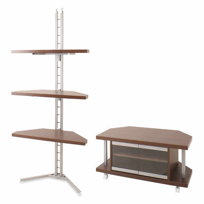 セット品 テレビ台 幅90cm 突っ張り コーナーラック 3段 日本製